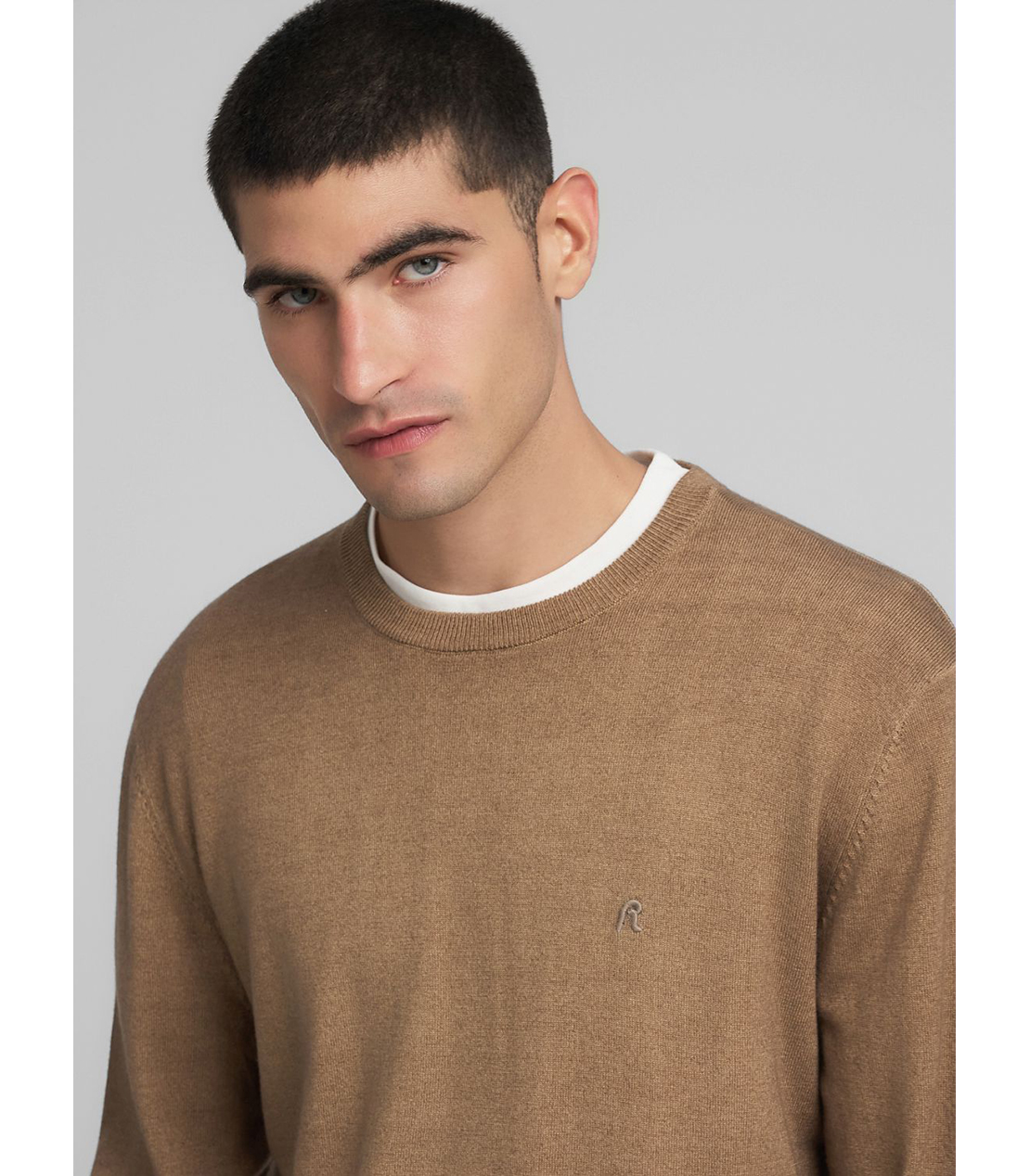 R刺しゅうウールブレンドプルオーバー 詳細画像 サンドベージュ 5